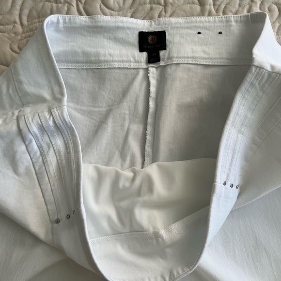 JM Collection 2 Black and White Straight Leg Pants - Picture 13 of 16